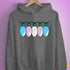 Transgender Pride Flag Christmas Lights Hoodie - Grey Heather